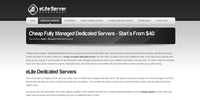 SSD managed dedicated servers